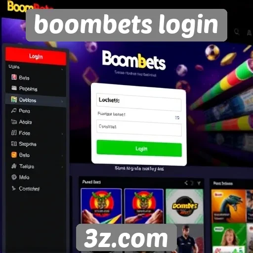 Análise da interface do site Boombets Login