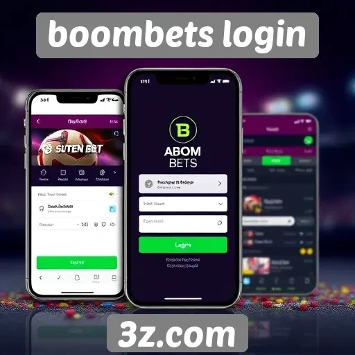 Interface do site Boombets em dispositivos móveis